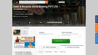 
                            8. Dalal & Broacha Stock Broking PVT LTD, Vile Parle East - Dalal ...