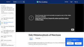 
                            10. Dali, Metamorphosis of Narcissus (video) | Khan Academy