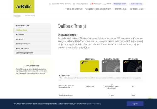 
                            6. Dalības līmeņi | PINS lojalitātes programma | airBaltic