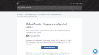 
                            8. Dallas County - filing an appeal/protest online | PropertyTax.io Help ...