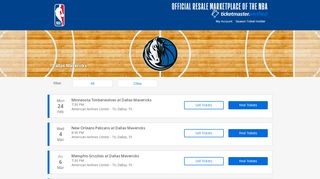 
                            9. Dallas Mavericks Tickets 2018-19 | NBA Official Resale Marketplace