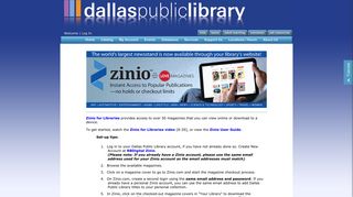 
                            7. Dallas Public Library - Zinio Magazines