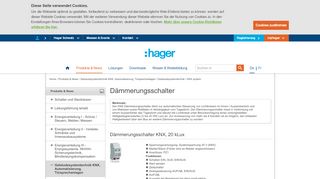 
                            3. Dämmerungsschalter KNX system Hager