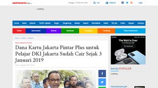 
                            10. Dana Kartu Jakarta Pintar Plus untuk Pelajar DKI Jakarta Sudah Cair ...