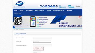 
                            5. Dana Pensiun Astra | Lupa password