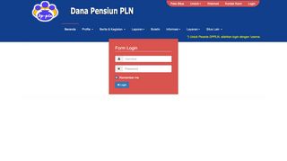 
                            6. Dana Pensiun PLN - Login Home