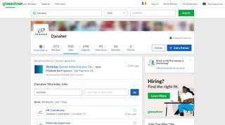 
                            9. Danaher Workday Jobs | Glassdoor.ie