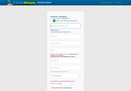
                            4. DanaNiaga2u.com | Daftar