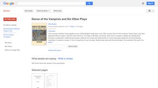 
                            12. Dance of the Vampires and Six Other Plays