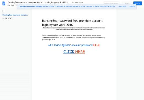
                            1. DancingBear password free premium account login bypass April 2016
