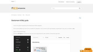 
                            7. Dandomain til Billy guide – IEX Integration - Help Desk