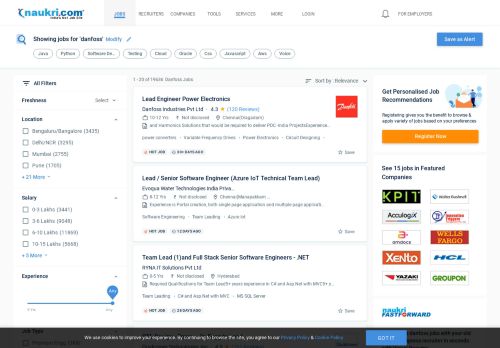 
                            3. Danfoss Jobs, 7 Danfoss Openings - Naukri.com