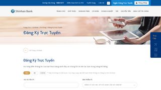 
                            5. Đăng Ký Trực Tuyến | Ngân Hàng Shinhan - Shinhan Bank