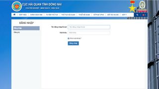 
                            7. Đăng nhập - Cục Hải Quan Đồng Nai