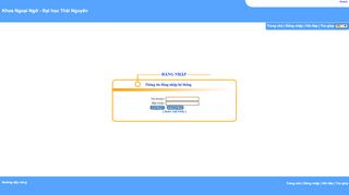 
                            1. Đăng nhập - Đăng ký học - Đại học Thái Nguyên
