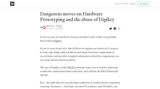 
                            9. Dangerous moves on Hardware Prototyping and the abuse of Digikey