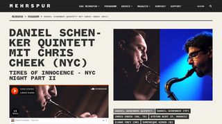 
                            8. Daniel Schenker Quintett mit Chris Cheek (NYC) - Mehrspur