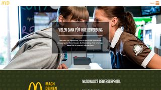 
                            3. Danke für die Bewerbung - McDonald's Karriere