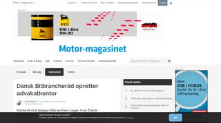 
                            8. Dansk Bilbrancheråd opretter advokatkontor - Motor-magasinet