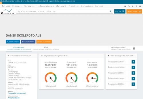 
                            6. DANSK SKOLEFOTO ApS | Virksomhedsprofil | eStatistik