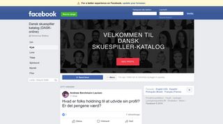 
                            4. Dansk skuespiller katalog (DASK-online) Public Group | Facebook