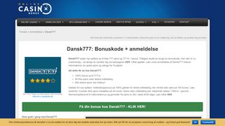 
                            2. Dansk777 bonuskode 2019 | 777 spins + 777 kr. [gratis VIP-spins ...