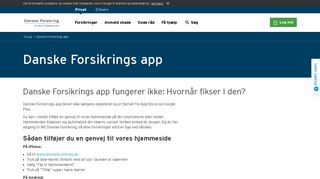 
                            8. Danske Forsikrings app opdateres ikke længere