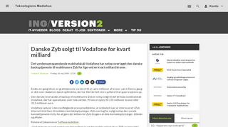 
                            8. Danske Zyb solgt til Vodafone for kvart milliard | Version2