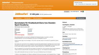 
                            11. Dansledare för Knatteskutt Dans hos Sweden Sport Academy ...