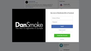 
                            5. DanSmoke NO - Spesialtilbud for VIP-medlemmene våre -... | Facebook