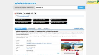 
                            8. danwest.dk at WI. Sommerhusudlejning i Danmark - Lej et sommerhus ...