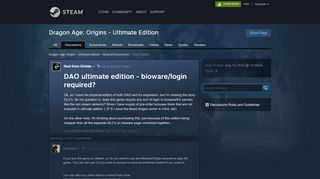 
                            12. DAO ultimate edition - bioware/login required? :: Dragon Age: Origins ...