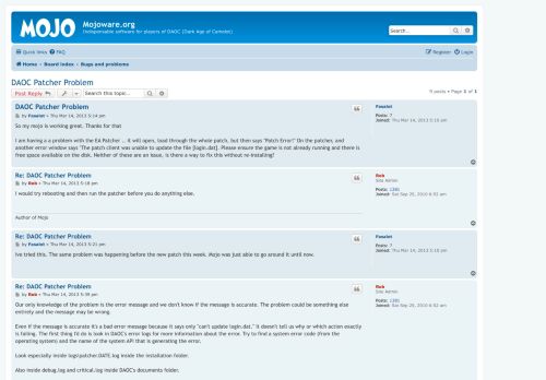 
                            11. DAOC Patcher Problem - Mojoware.org
