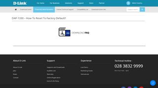 
                            6. DAP-1330 - How to reset to Factory default? - D-Link Vietnam