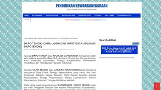 
                            3. DAPO TENDIK (CARA LOGIN DAN INPUT DATA APLIKASI ...