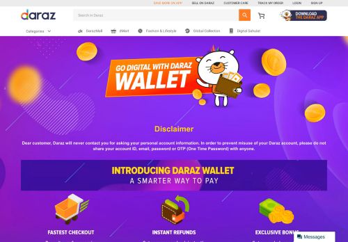 
                            7. Daraz Wallet: A Smarter Way to Pay Online @ Daraz.pk