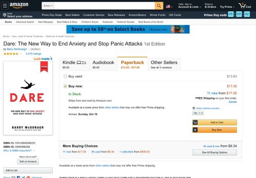 
                            4. Dare: The New Way to End Anxiety and Stop Panic ... - Amazon.com