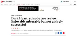 
                            7. Dark Heart, episode two review: Enjoyably miserable but not entirely ...