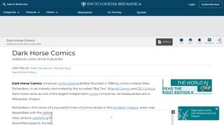 
                            11. Dark Horse Comics | American comic book publisher | Britannica.com