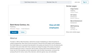 
                            13. Dark Horse Comics, Inc. | LinkedIn