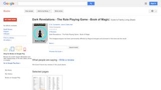 
                            8. Dark Revelations - The Role Playing Game - Book of Magic: Guide to ...