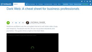 
                            13. Dark Web: A cheat sheet for business professionals - TechRepublic