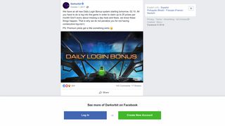 
                            5. Darkorbit - We have an all new Daily Login Bonus system... | Facebook