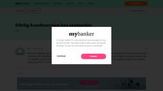 
                            10. Dårlig kundeservice hos santander. - Mybanker