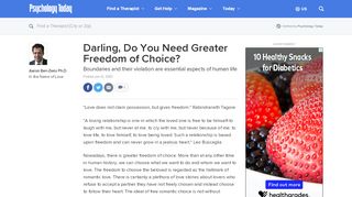 
                            13. Darling, Do You Need Greater Freedom of Choice? | Psychology Today