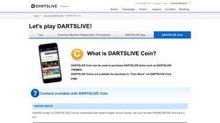 
                            8. DARTSLIVE Coin | Let's play DARTSLIVE! | DARTSLIVE Singapore ...