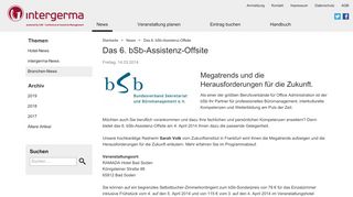 
                            12. Das 6. bSb-Assistenz-Offsite - News | intergerma