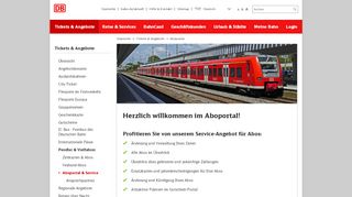 
                            11. Das Aboportal der Deutschen Bahn - verwalten Sie Ihr Abo