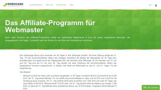 
                            4. Das Affiliate-Programm für Webmaster - Robo.cash