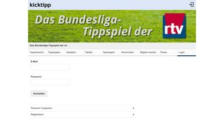 
                            6. Das Bundesliga-Tippspiel der rtv - Login | kicktipp